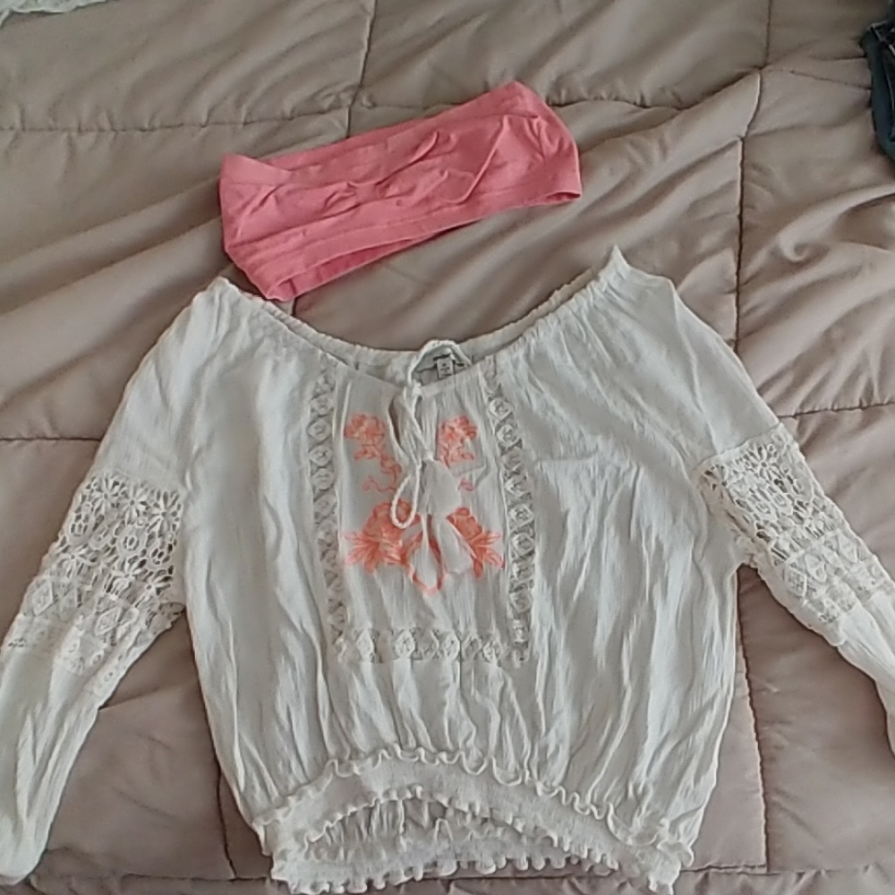 Blouse with bandeau